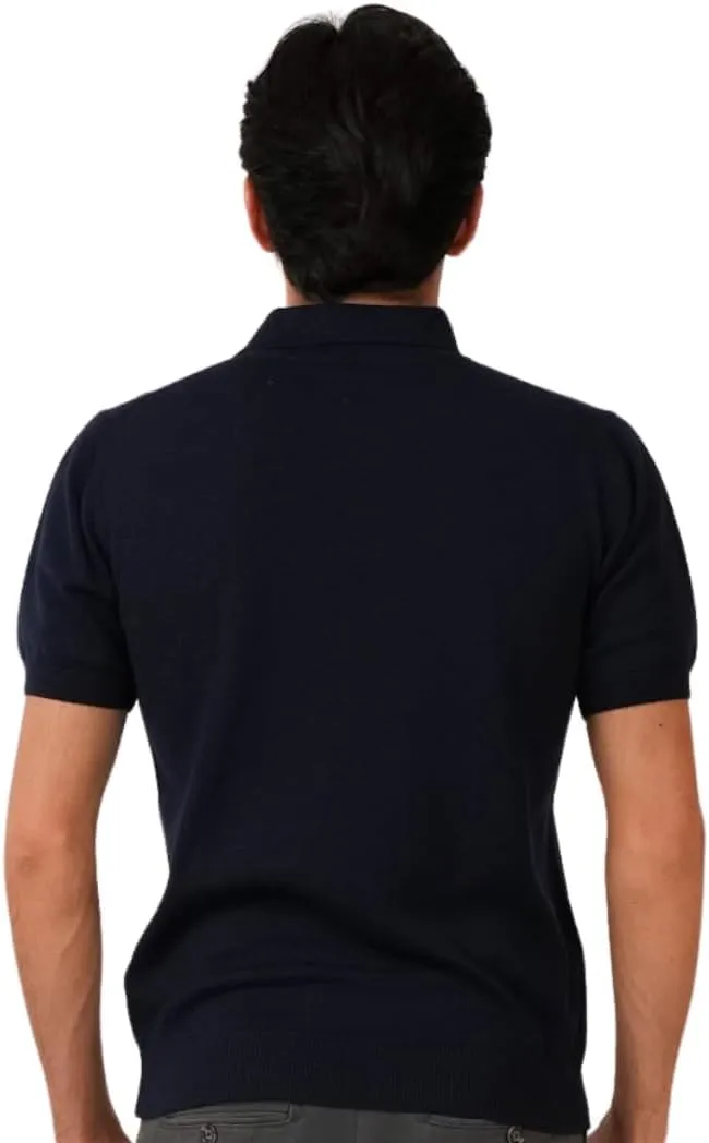 | Premium Merino Wool Polo Shirt - Plain Model | Woolmark Certified | 100% Wool for Men