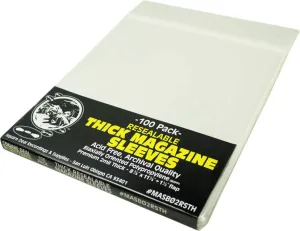 (100) Archival Quality Magazine Sleeves - Crystal Clear Polypropylene - Resealable - Premium 2mil Thick - #MASB02RSTH