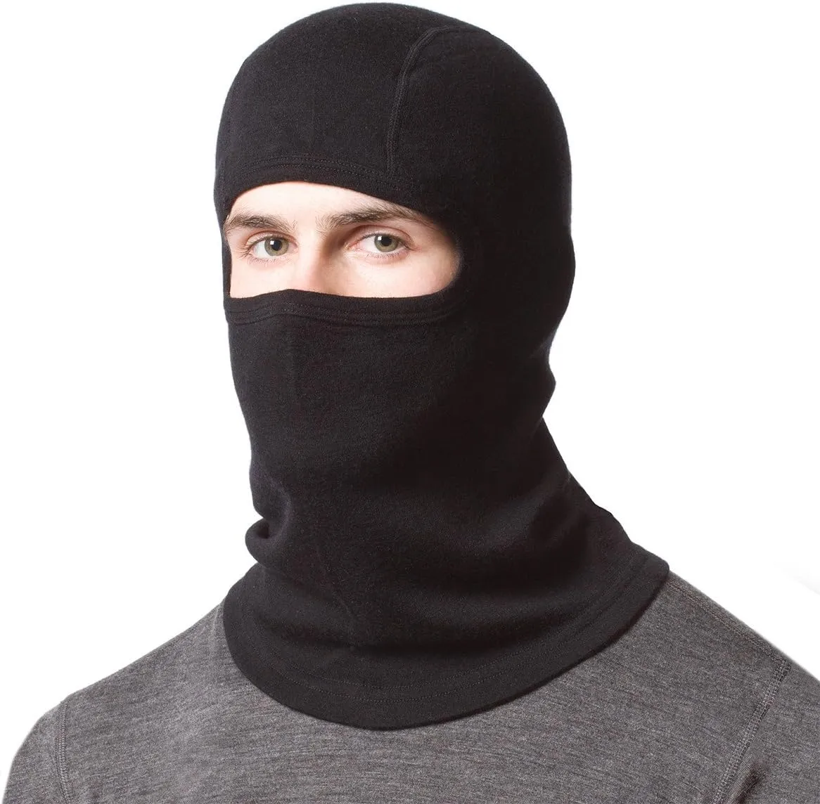 100% Merino Wool Balaclava - Winter Ski Mask - Face Mask - Cold Weather Gear