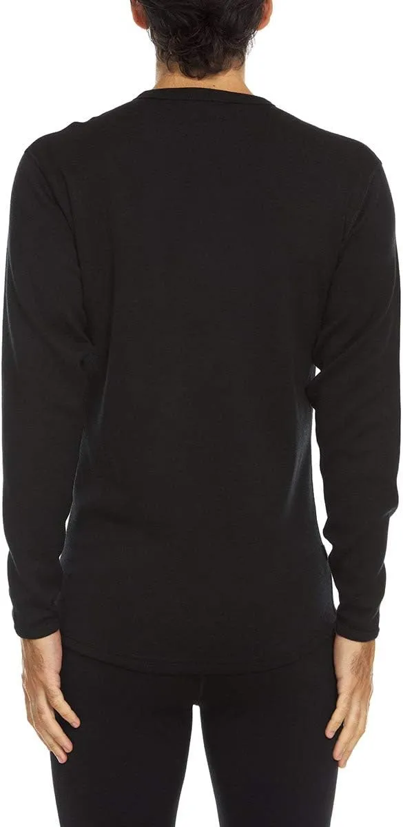 100% Merino Wool - Men's Long Sleeve Crew Shirt - Thermal Base Layer