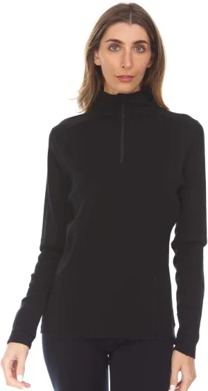 100% Merino Wool - Midweight Womens 1/4 Zip - Midlayer