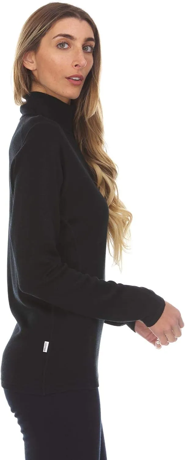 100% Merino Wool - Midweight Womens 1/4 Zip - Midlayer