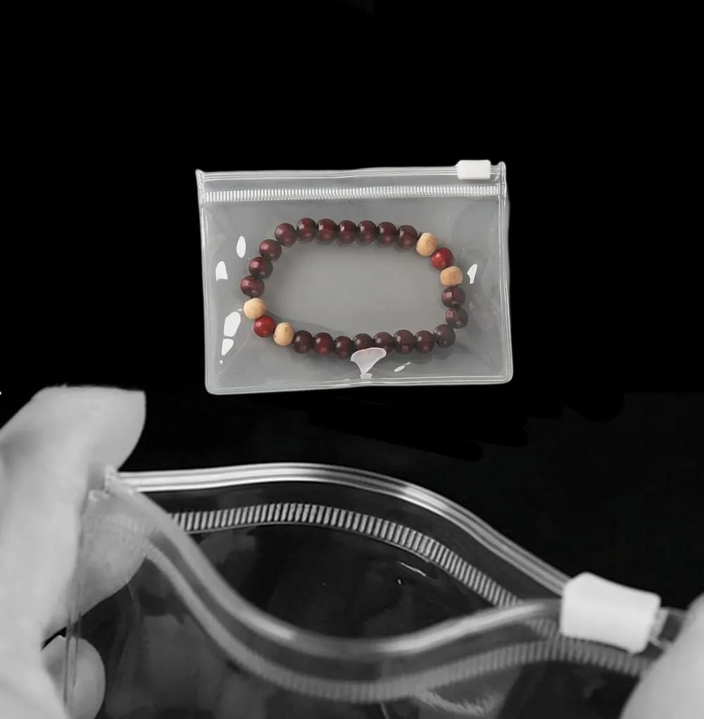 100 Self Seal PVC Pack Zipper Lock Bags,Clear Jewelry Anti Oxidation Bag Clarity Tarnish Prevention,Small Sealed Bag,Resealable packaging or Storage of Jewelry, Earrings and Rings (10.5x7.5cm/4x3inch)