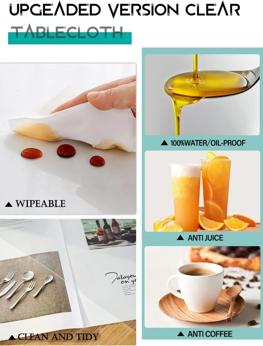 12X36 Inch Crystal Table Top Protector 1.5mm Thick Vinyl Clear Tablecloth Cover Protector Plastic Writing Desk Pad Non-Slip Table Mats on Top of Desk Coffee Table Dresser and Office Desk Mat
