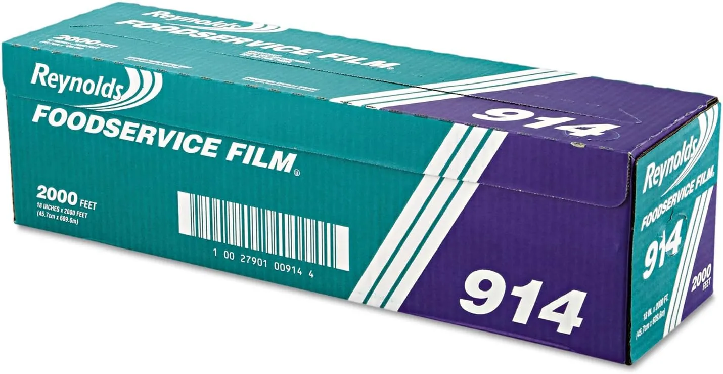 18" x 2000' Wrap PVC Film Roll with Cutter Box