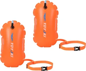 2 Pack Swim Buoy Float, Pool Floats Adult, Swimming Bubble Safety Float with Adjustable Waist Belt