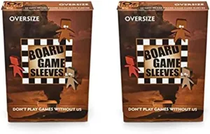 2 Packs Arcane Tinmen Non-Glare Board Game Sleeves 50 ct Oversize Size Card Sleeves Individual Pack