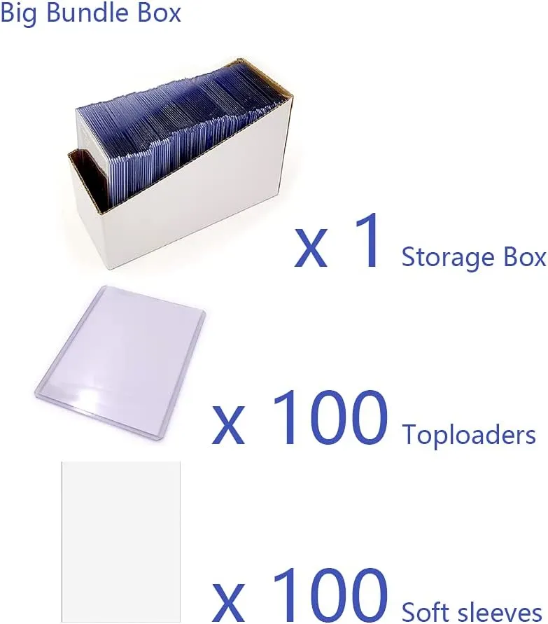 200ct TopLoaders and Card Sleeves,Card Protectors Hard Plastic, 3" x 4" Regular Fit for Trading Card,Baseball Card, Sports Cards (100pc Toploader  100pc Penny Sleeves)