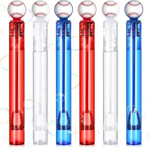 24 Pcs Baseball Bubble Wands Baseball Party Favors Birthday Bubble Wand Bulk Baseball Themed Party Decorations for Outdoor Summer Classroom Party Supplies Kids Goodie Bags Filler