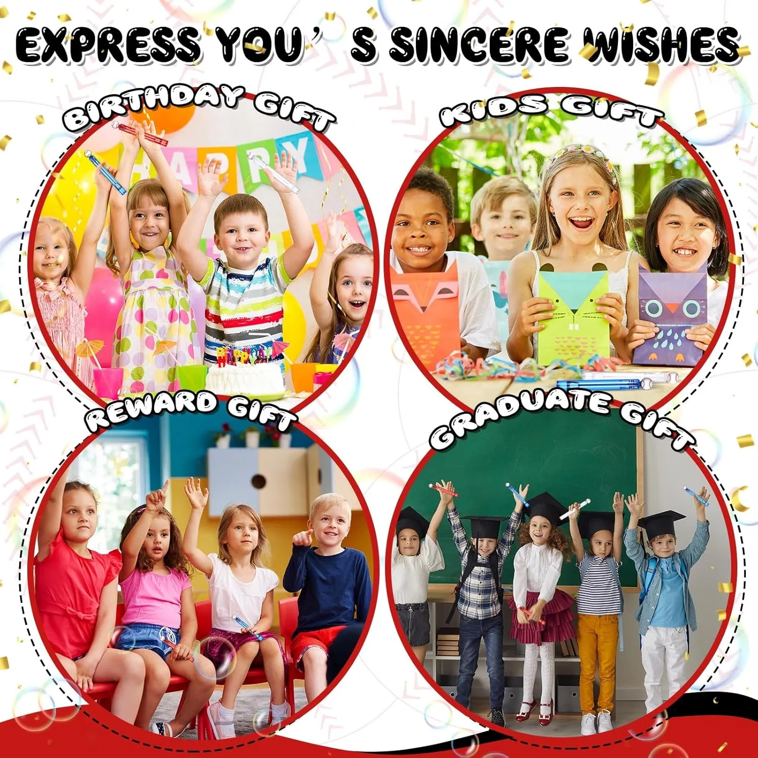 24 Pcs Baseball Bubble Wands Baseball Party Favors Birthday Bubble Wand Bulk Baseball Themed Party Decorations for Outdoor Summer Classroom Party Supplies Kids Goodie Bags Filler