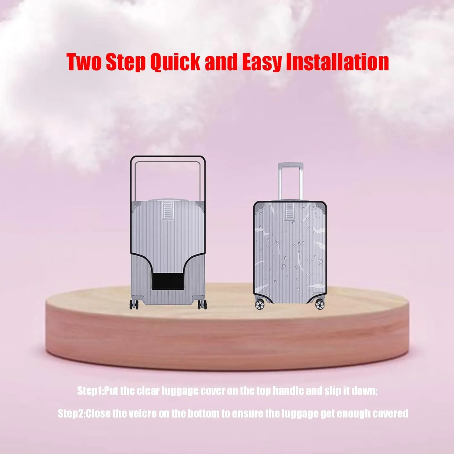 28 Inch Luggage Cover Protector Bag PVC Clear Plastic Suitcase Cover Protectors Travel Luggage Sleeve Protector