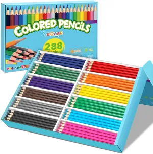 288 Count Colored Pencils Bulk, 12 Assorted Colors, Pre-sharpened Coloring Pencils Set for Kids and Adult, Teachers Essential Classroom Prizes, Back to School Supplies