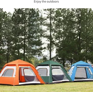 3-4 People Camping Tent - Fully Automatic Outdoor Sun Shelter Instant Cabana Portable Waterproof Shade Canopy for Family Vacation