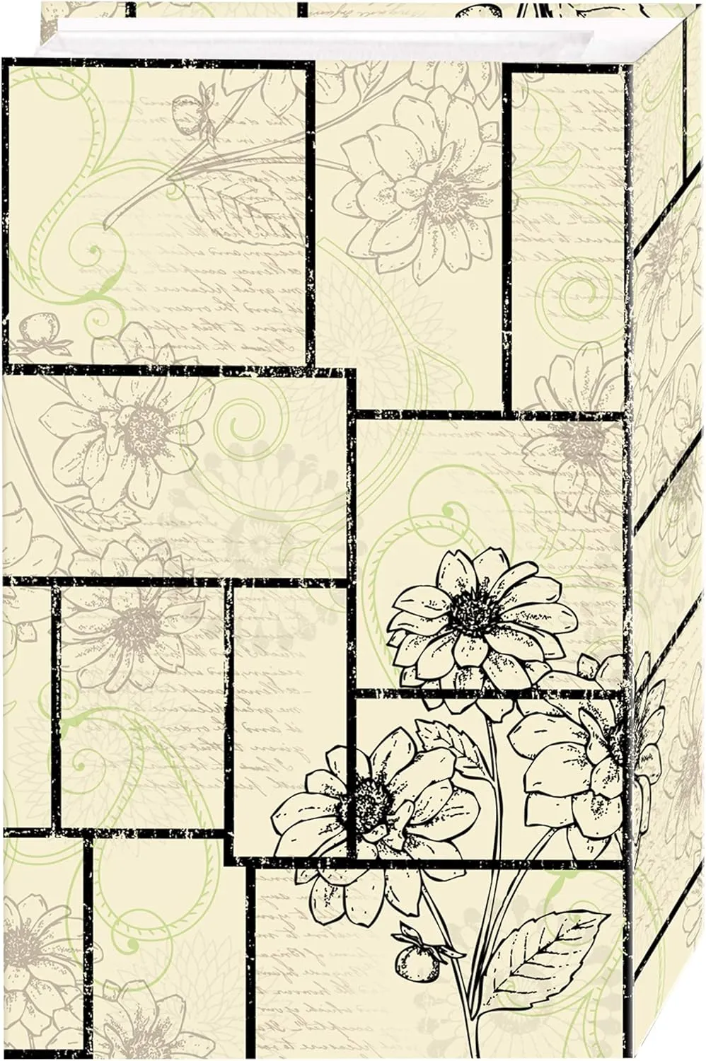 3-Ring Photo Album 504 Pockets Hold 4x6 Photos, Floral Panes Design