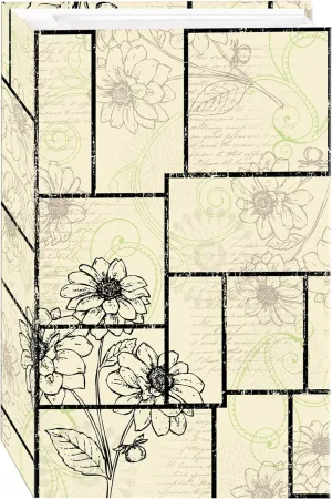 3-Ring Photo Album 504 Pockets Hold 4x6 Photos, Floral Panes Design
