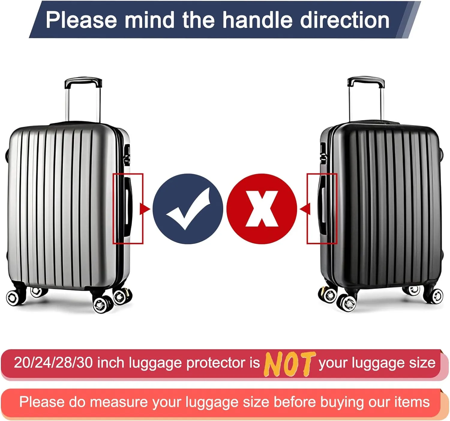30 Inch Full Transparent Luggage Protector Cover Waterproof PVC Thicken Full Clear Suitcase Protector Cover Travel Case Suitable for 30"-31" Full Clear
