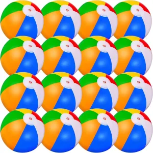 30 Pack Large Beach Ball, 20" Jumbo Rainbow Beach Ball Bulk, Inflatable Pool Toys for Party Supplies Decorations, Adults Kids Birthday Luau Summer Beach Water Games Beachballs Party Favors
