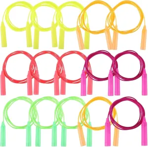 30-Piece Skipping Rope Set, Adjustable PVC Jump Ropes with Colorful Handles for Exercise, School, and Parties