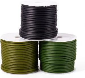 32.8 Yards Hollow Pipe Rubber Cords 2mm Knitting Barber Cords with 1mm Hole Dark Colored Stitch Savers Knitting Cords for DIY Craft Beading Necklaces Bracelet Jewelry Making