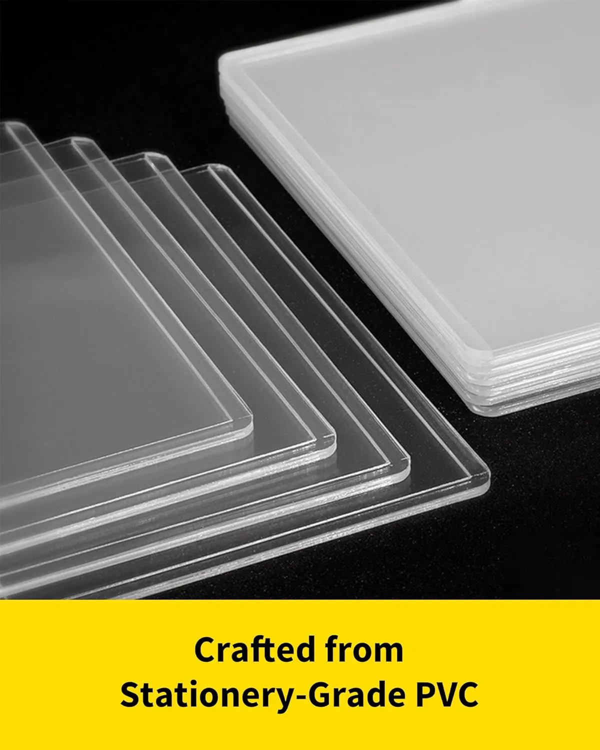 35pt Top Loaders – 100 Pack Clear Hard Plastic Card Protectors with Protective Film, 3x4 Inch for Sports Trading Cards