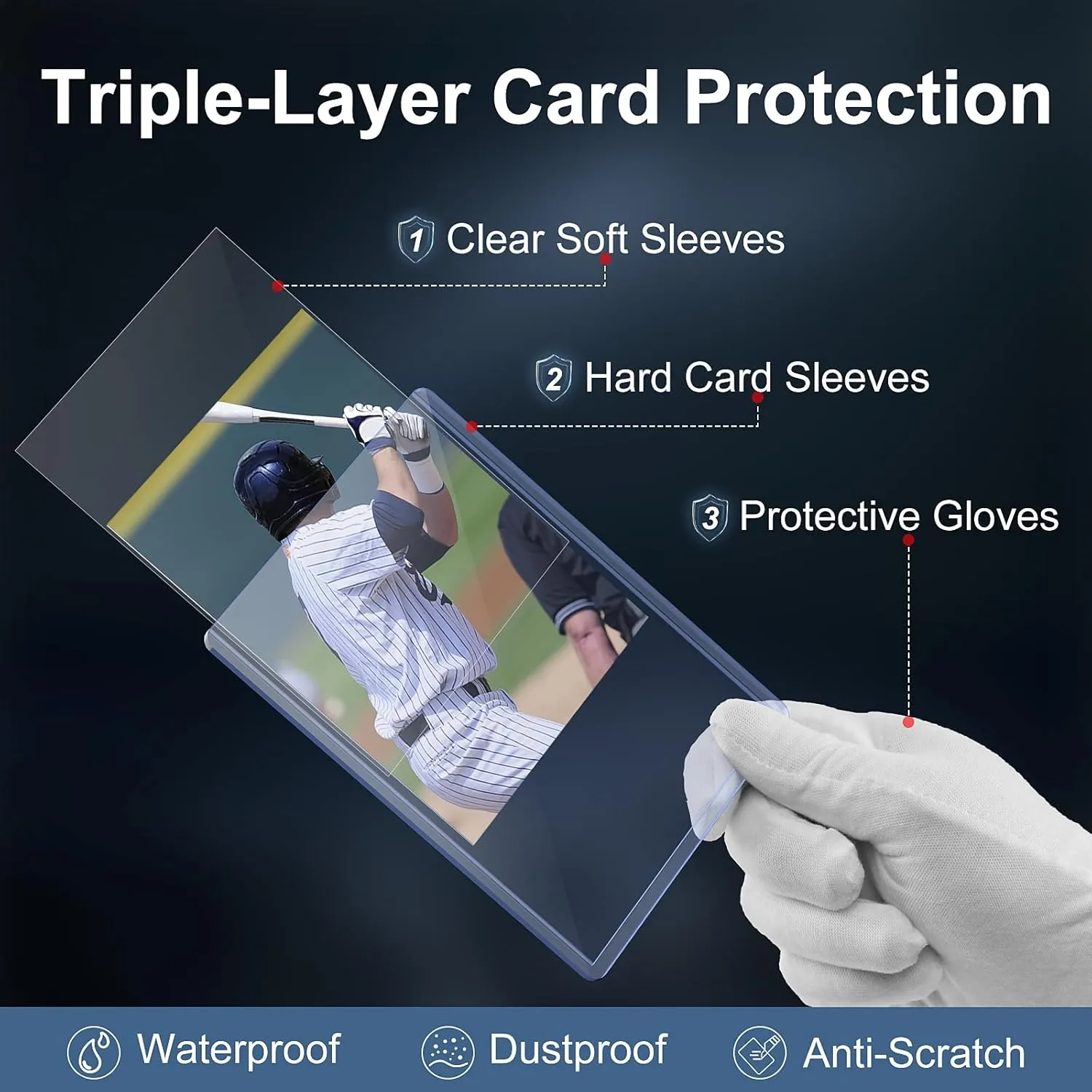 400 Card Sleeves Top Loaders for Cards, 3"X4" Toploaders for Cards, Premium Baseball Card Protectors Hard Plastic for Sports and Game Cards (200 Top Loaders   200 Clear Sleeves)