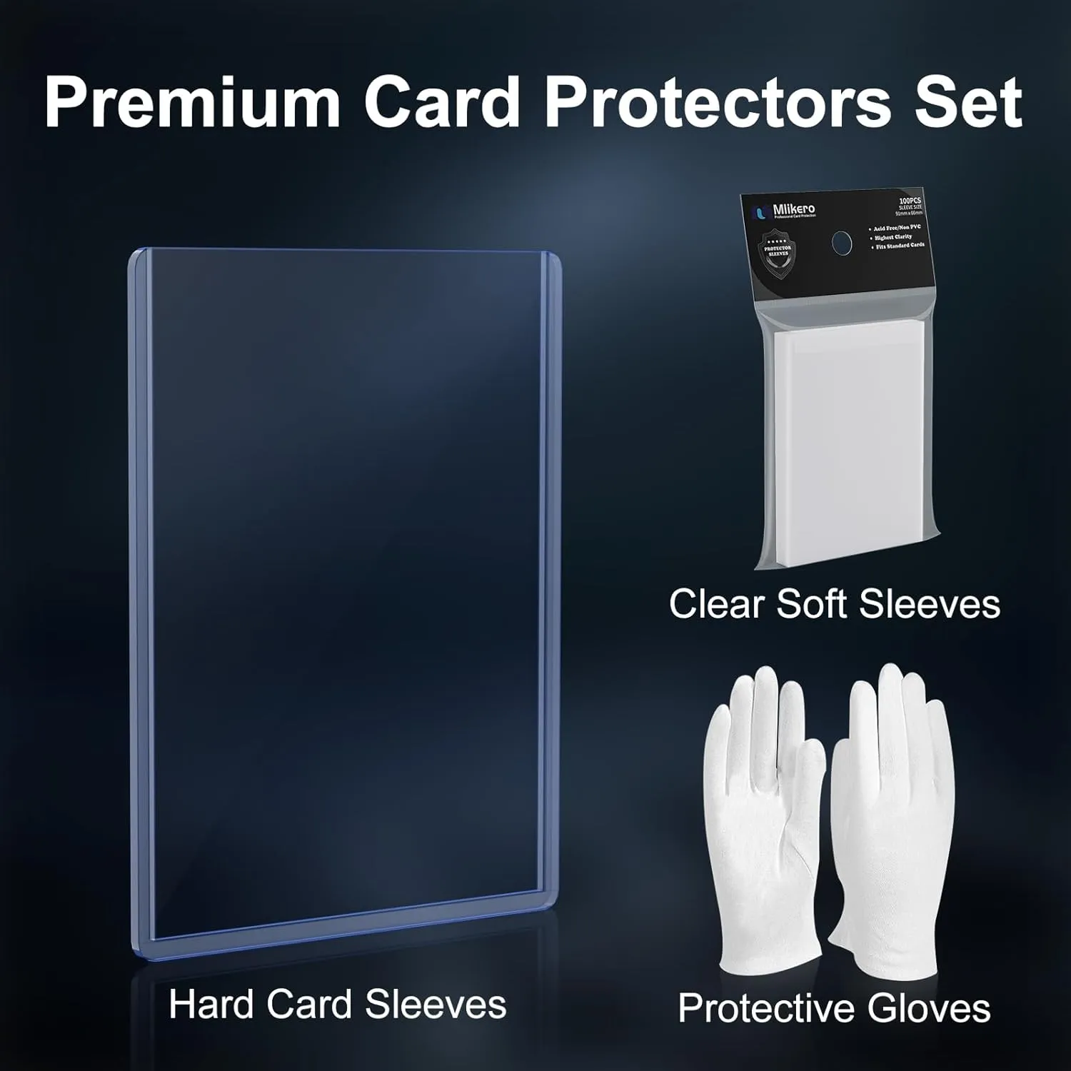 400 Card Sleeves Top Loaders for Cards, 3"X4" Toploaders for Cards, Premium Baseball Card Protectors Hard Plastic for Sports and Game Cards (200 Top Loaders   200 Clear Sleeves)