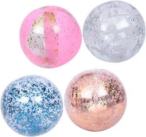 4pcs Inflatable PVC Pool Toys Sequins for Birthday Celebrations and Pool Fun