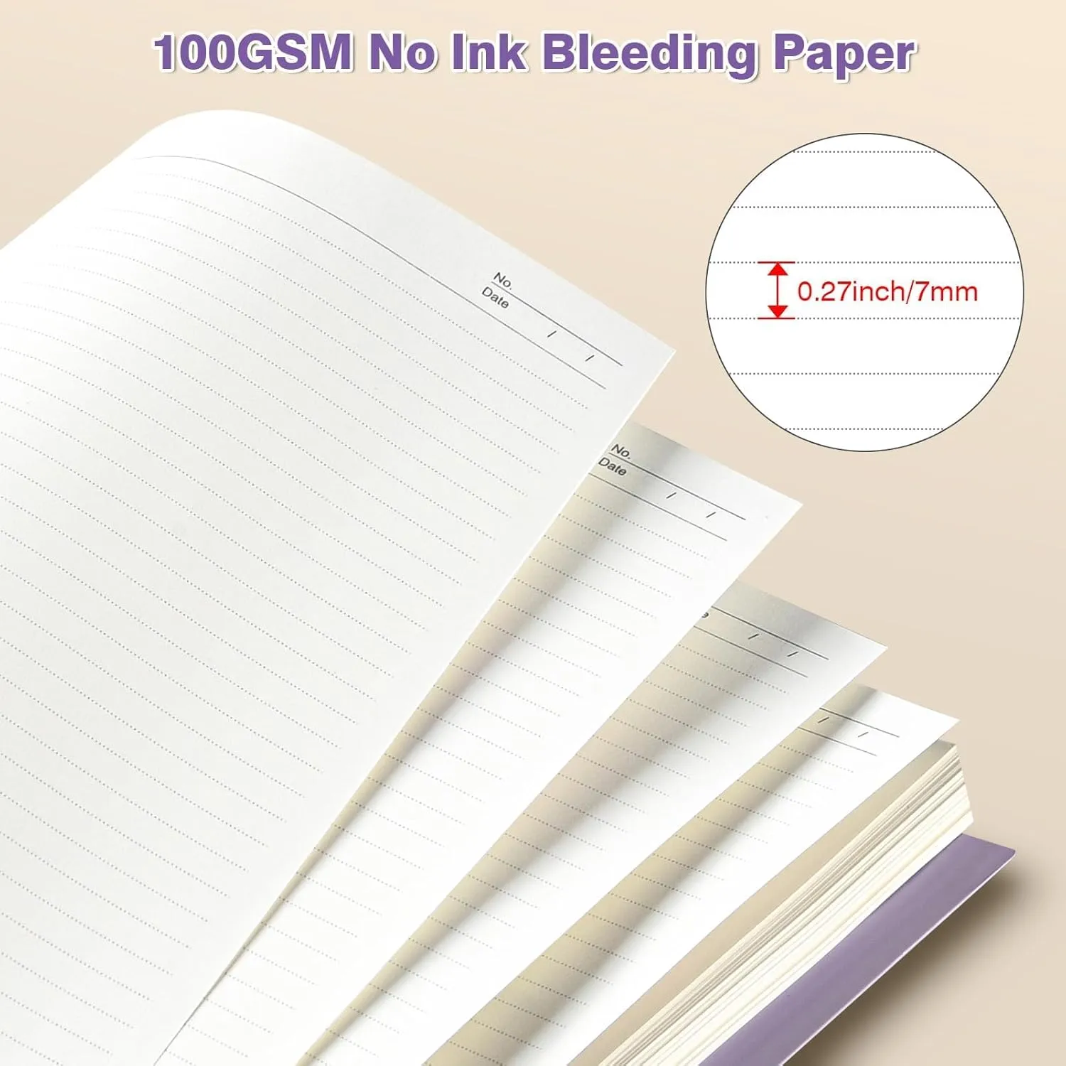 5 Subject Notebooks College Ruled, Spiral Lined Notebook with Removable Dividers, 300 Pages 100GSM Thick Spiral Writing Journal for Women & Men, Large A5 Notebooks for Work, School Supplies, 6" x 8"