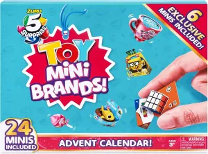 5 Surprise Toy Mini Brands Limited Edition Advent Calendar by ZURU with 24 Surprise Pack & 6 Exclusive Minis, Toys Mystery Capsule Real Miniature Brands Collectibles