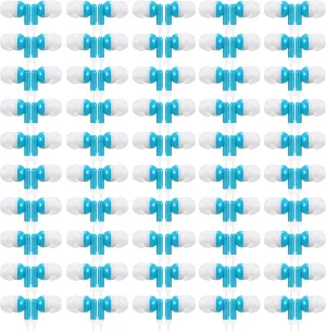 50 Pack Earbud Bulk Headphone Earphone Earbud with Wire Individually Bagged Wired in Ear Buds(Sky Blue)