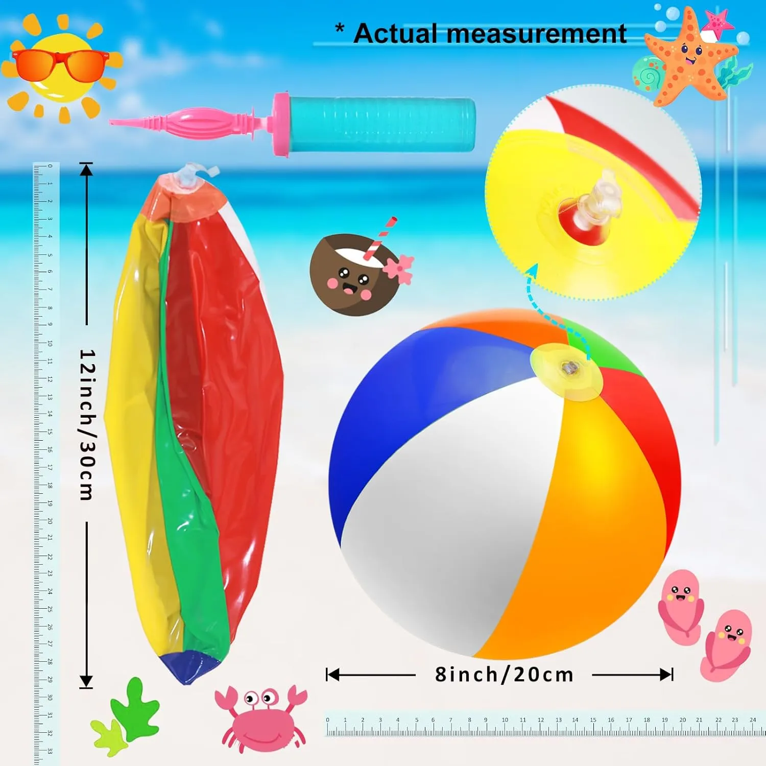80Pcs Sunglasses Beach Balls Bulk Party Favors for Kids 40Pcs Neon Sunglasses 40Pcs 12" Beach Balls Kid Boys Girls Graduation Party Supplies for Summer Beach Pool Party Favors Goodie Bag Favors