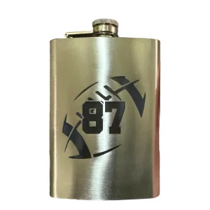 8oz Football 87 Flask Stainless Steel