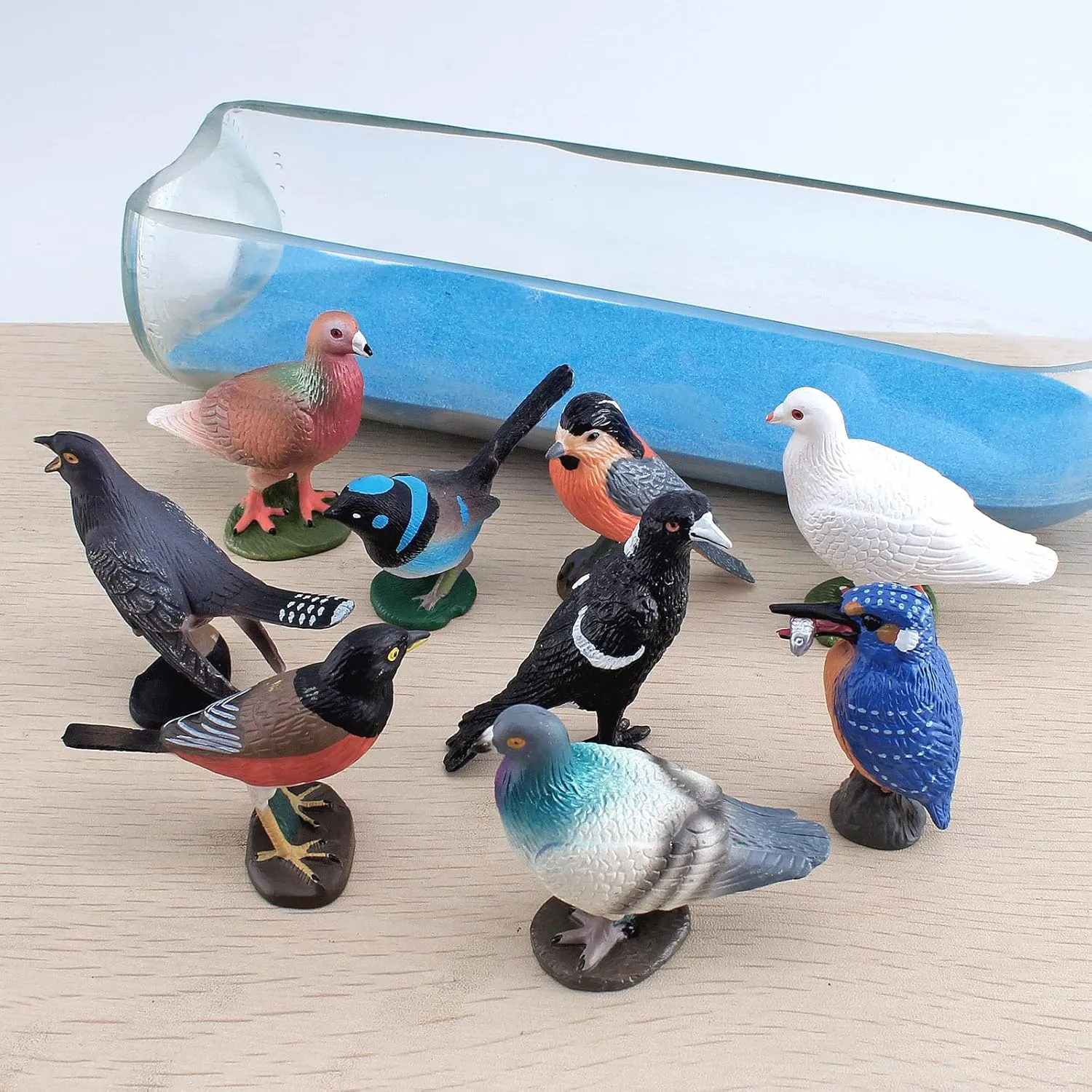 9PCS Backyard Birds Figurines Realistic Bird Toys Set Birds Figures for Educational Toys Birthday Party Cake Topper Gift for Kids Toddler