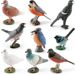9PCS Backyard Birds Figurines Realistic Bird Toys Set Birds Figures for Educational Toys Birthday Party Cake Topper Gift for Kids Toddler