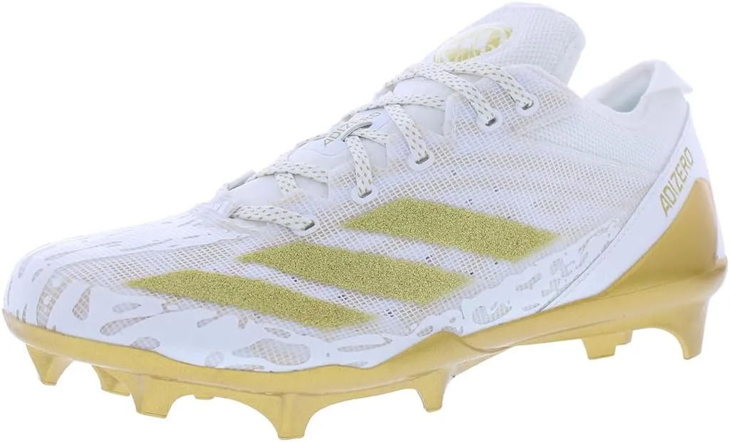 adidas Adizero Electric Mens Shoes Size 6, Color: Cloud White/Gold Metallic/Cloud White