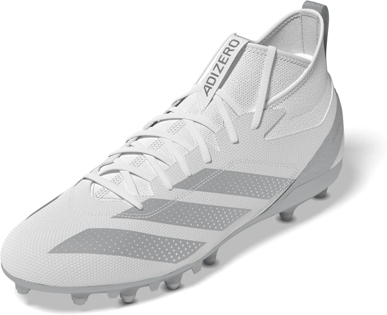 adidas Men's Adizero Impact.2 American Football Sneaker, White/Silver Metallic/White, 9