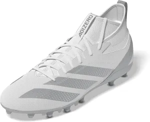 adidas Men's Adizero Impact.2 American Football Sneaker, White/Silver Metallic/White, 9