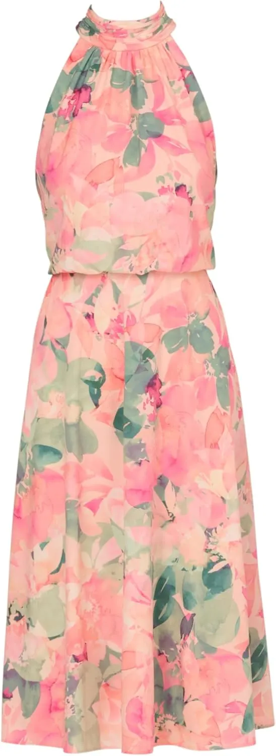 Adrianna Papell Women's Printed Midi Dress