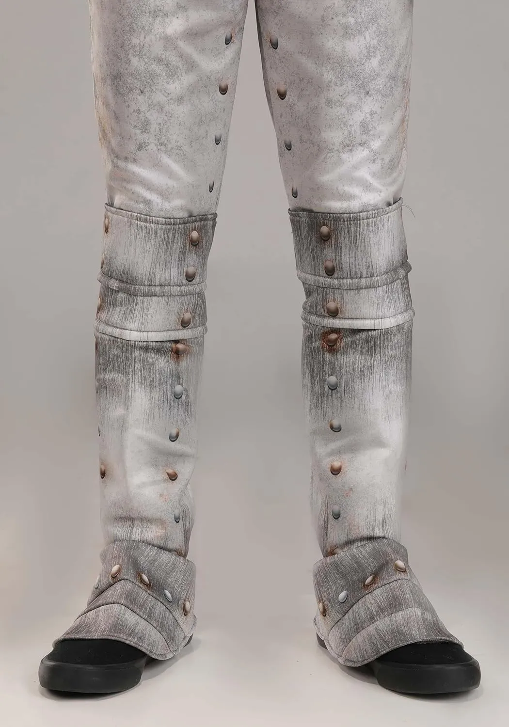 Adult Silver Tin Man Halloween Costume Shirt, Pants, Gloves, Boot Covers, Hood