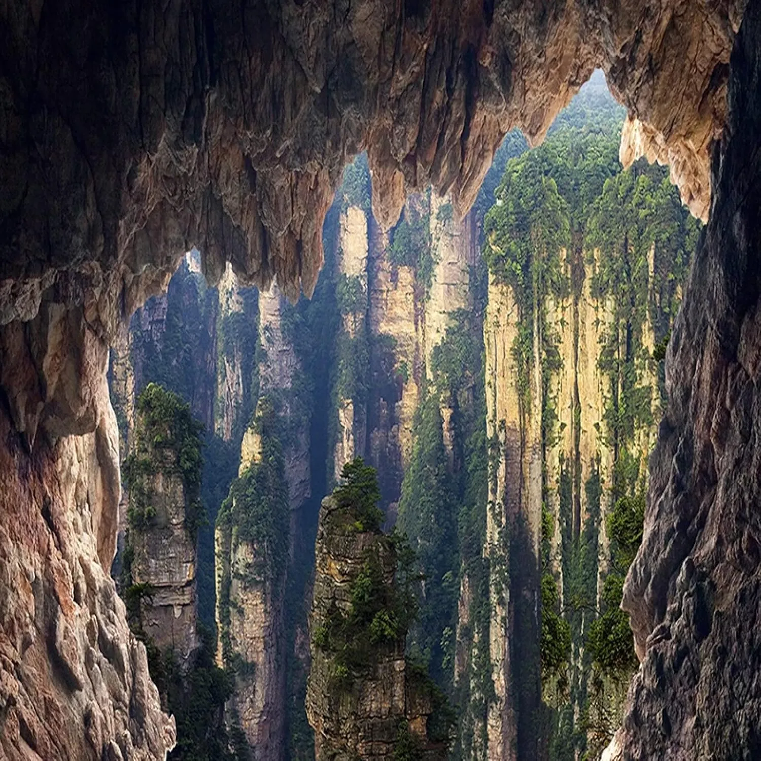 Alpine Caves Print Wallpaper, Natural Landscape Wall Mural,for Teen Boys Girls Bedroom Living Room TV Background Wall Home Decoration-116 W x 91" H-It's not Peel and Stick