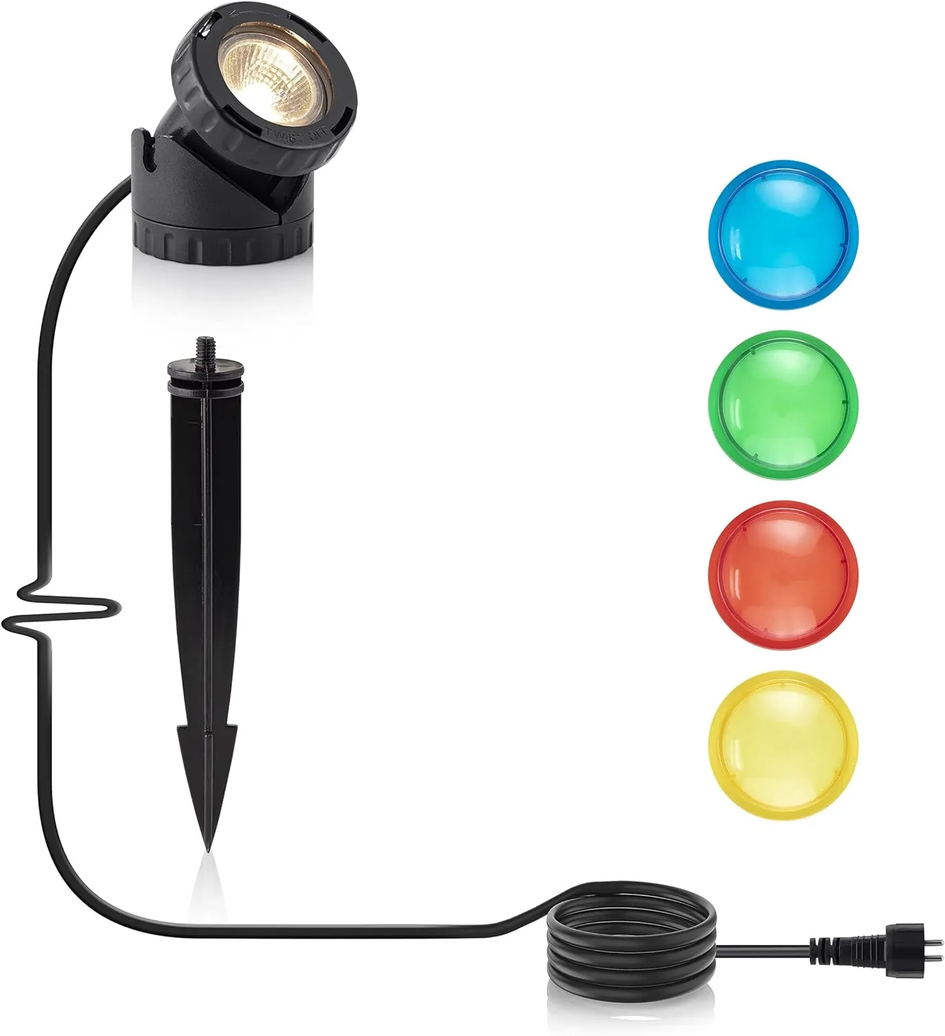 Alpine Corporation Power Beam Indoor/Outdoor 10 Watt Halogen Light with Garden Stake