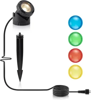 Alpine Corporation Power Beam Indoor/Outdoor 10 Watt Halogen Light with Garden Stake
