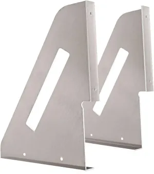 Aluminum Mounting Brackets for Flatbed and Stepdeck Trailer Toolbox - 24" x 24" Weld-on, Weather Resistant Underbody Truck Tool Box Mounting Kit - 1 Pair
