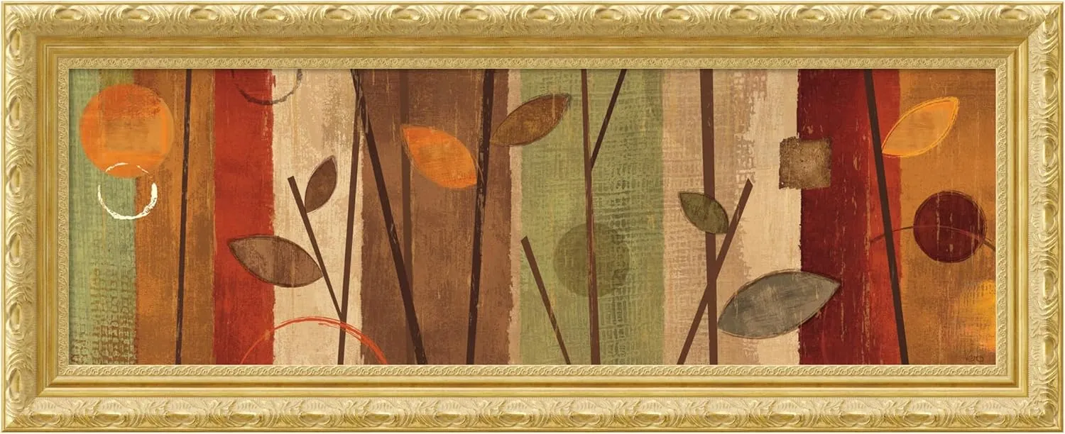 Amanti Art Framed Wall Art Print 15x36 Modern Forest Natural by Veronique Charron, Nature Wall Art, Modern Contemporary Decor, Medium Poster Painting Artwork for Living Room, Bedroom, Bathroom,