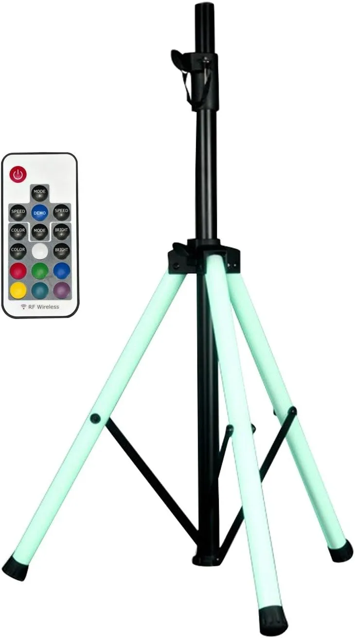 American Audio Color Stand LED Color Changing Tripod Leg Speaker Stand with Remote
