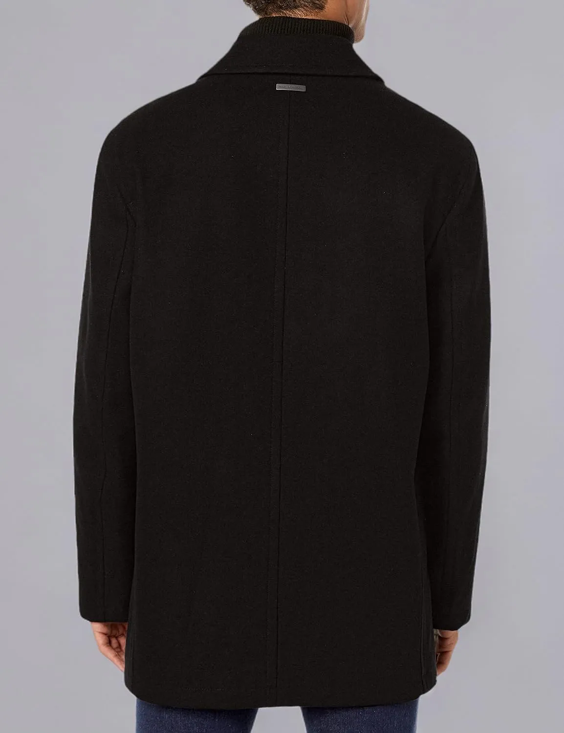 Andrew Marc Men's Burnett Melton Double-Breasted Wool Pea Coat Jacket