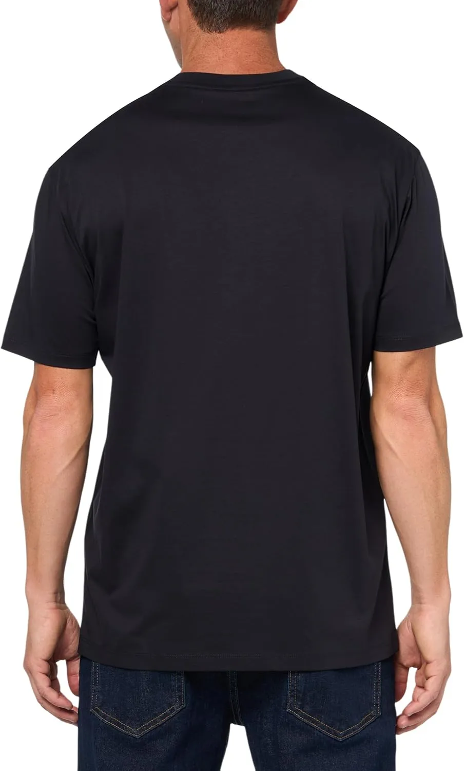 Armani Exchange Men's A|x Black and Gold Circle Logo T-Shirt