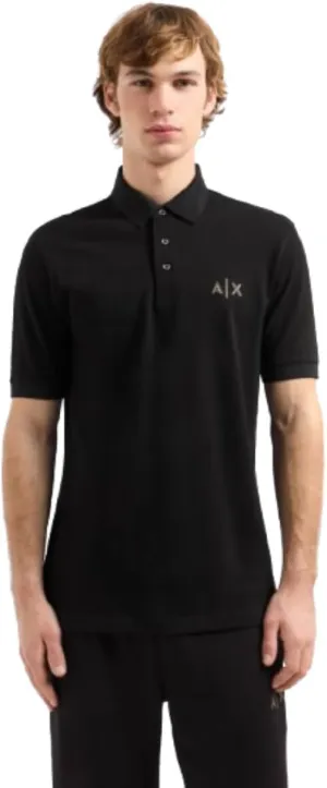 Armani Exchange Men's A|x Black and Gold Polo