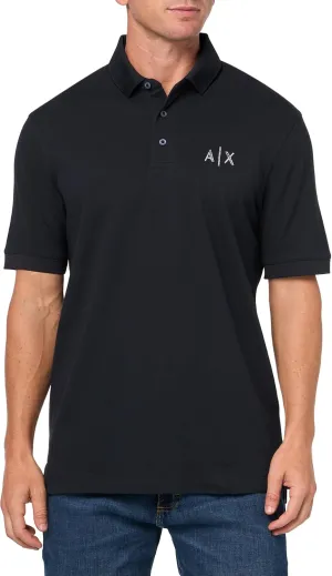 Armani Exchange Men's A|x Black and Gold Polo
