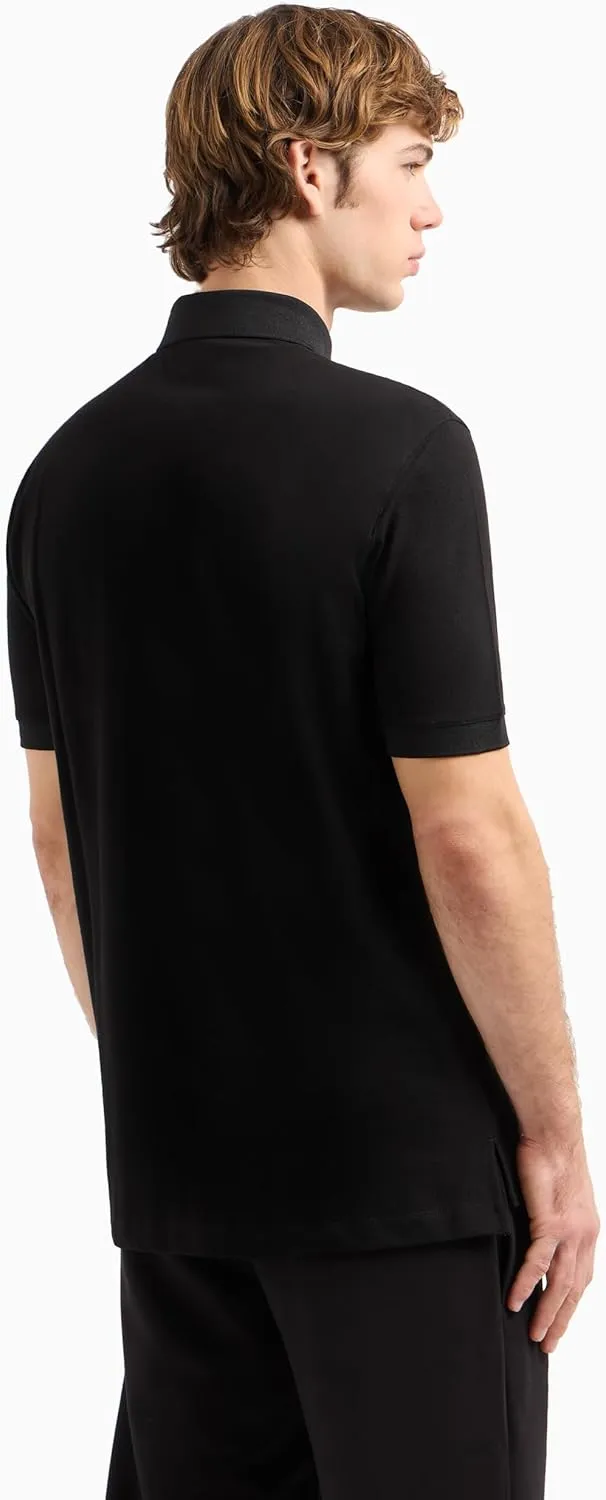 Armani Exchange Men's A|x Black and Gold Polo